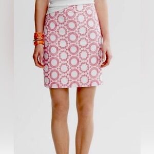 Banana Republic x Milly collab… Pink and white mini skirt